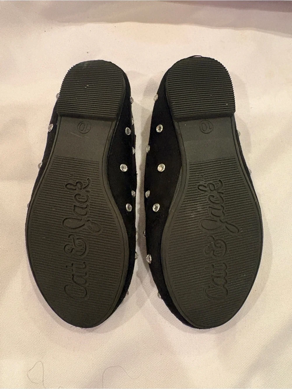 Cat & Jack Black Jewel-Studded Mary Jane Flats